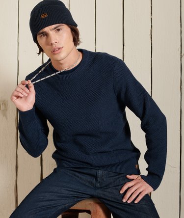 Textured Twist Crew Jumper Image 1