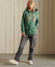 Script Style Workwear Foil Hoodie
