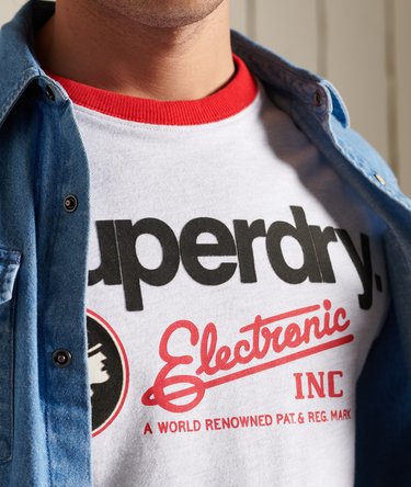 T-shirt classica in stile americano a contrasto con logo Core Image 4