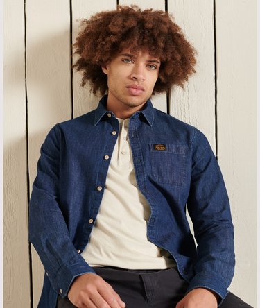 Workwear Indigo Shirt Image 3