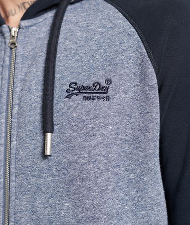 Vintage Logo Embroidered Baseball Zip Hoodie Image 6