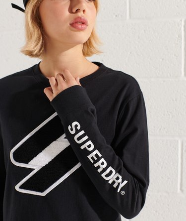 Pitkähihainen logokuvioitu Superdry Code -chenillepaita Image 7