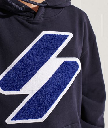 Code Logo Chenille Oversized Hoodie Image 4