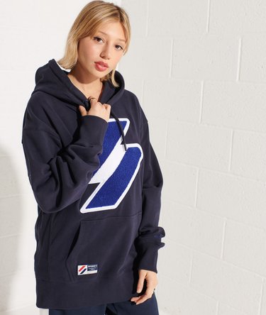 Code Logo Chenille Oversized Hoodie Image 1