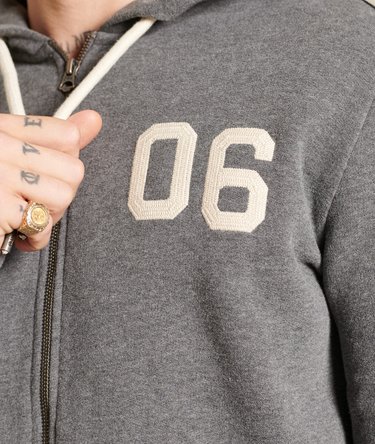 Vintage Logo Colour Block Zip Hoodie Image 4
