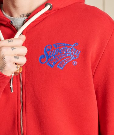 Script Style College Zip Hoodie Image 5