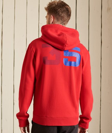 Script Style College Zip Hoodie Image 4