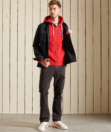 Script Style College Zip Hoodie Image 2