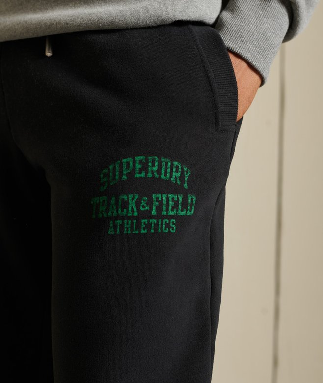 mens Track Field Joggers in Black Superdry UK