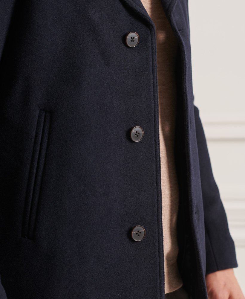 R　CRANK Studded Wool Short Coat_Navy MUSINSA | CRANK Studded Wool Short Coat_Navy