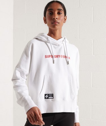 Sudadera corta con capucha y logotipo Corporate Image 1