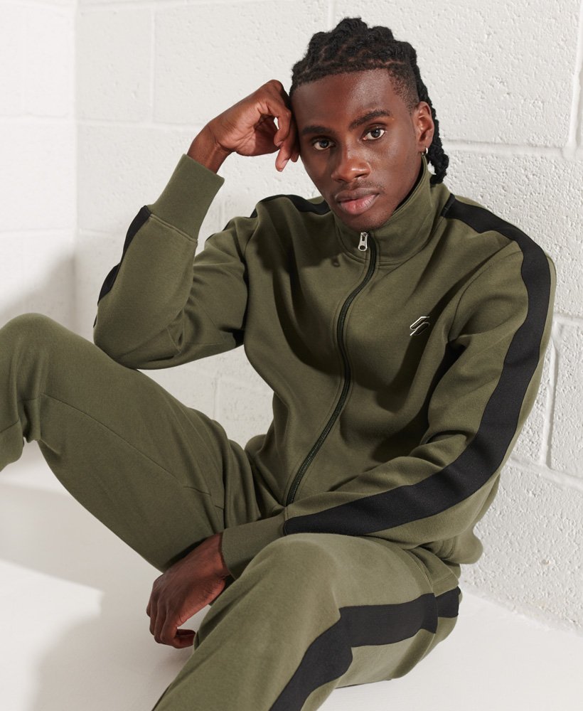 mens Code Track Jacket in DARK MOSS | Superdry UK