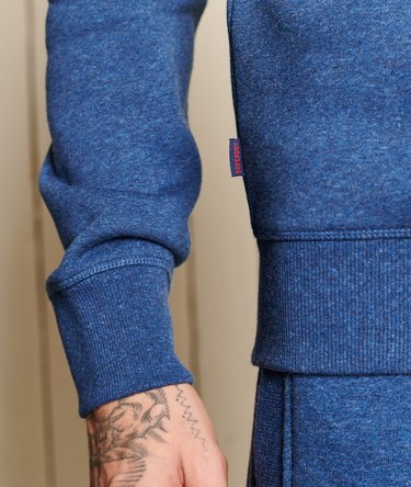 Vintage Logo Embroidered  Zip Henley Sweatshirt Image 6