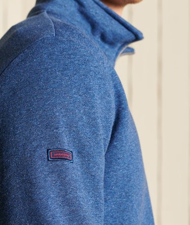 Vintage Logo Embroidered  Zip Henley Sweatshirt Image 5