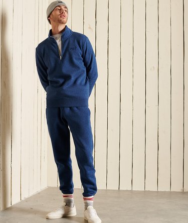 Vintage Logo Embroidered  Zip Henley Sweatshirt Image 2