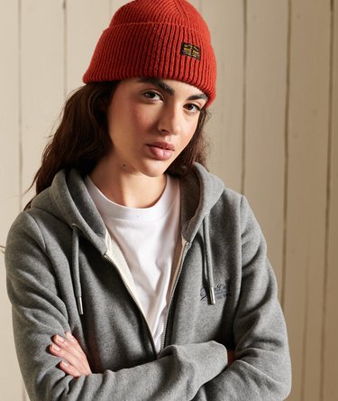 Vintage Logo Embroidered Zip Hoodie Image 4