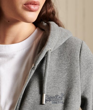 Vintage Logo Embroidered Zip Hoodie Image 5