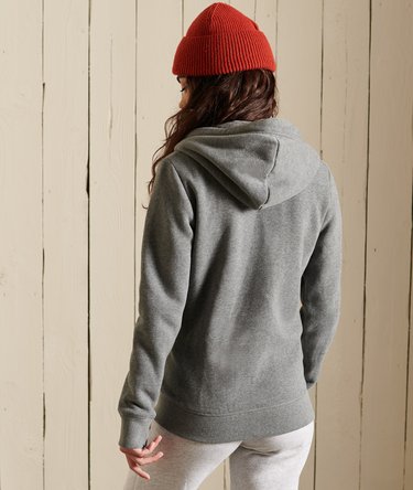 Vintage Logo Embroidered Zip Hoodie Image 3