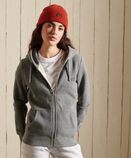 Vintage Logo Embroidered Zip Hoodie