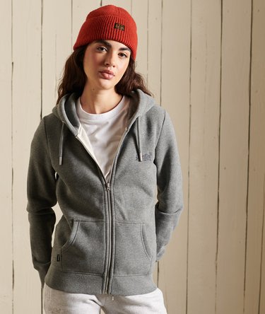 Vintage Logo Embroidered Zip Hoodie Image 1