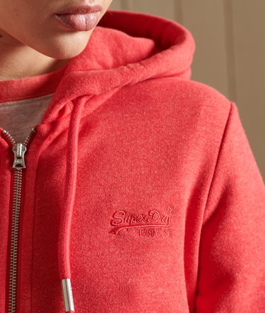 Vintage Logo Embroidered Zip Hoodie Image 4