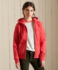 Vintage Logo Embroidered Zip Hoodie