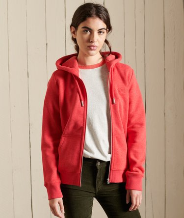 Vintage Logo Embroidered Zip Hoodie Image 1