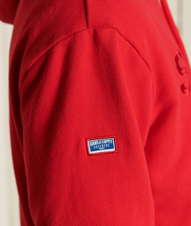 Sudadera con capucha de rizo de algod&oacute;n con logotipo Core Source Image 6