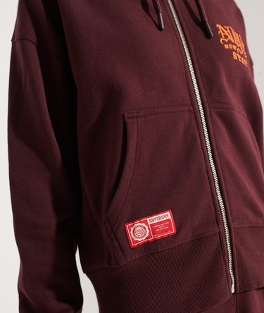 College Kapuzenjacke mit Grafik und Reißverschluss Image 6