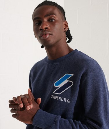 Code rundhalsad sweatshirt med påsydd logga Image 4