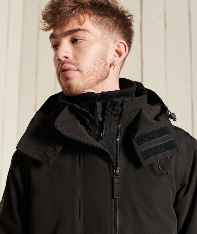 mens Ottoman Arctic SD-Windcheater Jacket in JET BLACK Superdry IE