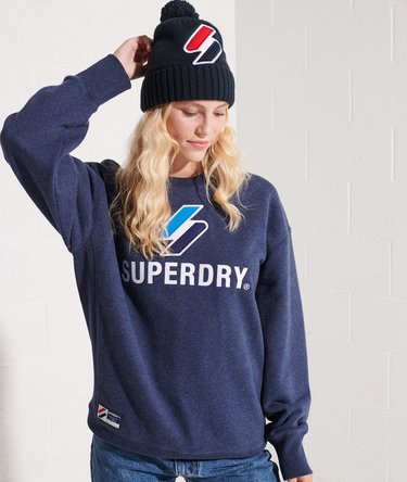 Code Logo Applique Crew Sweatshirt Image 1