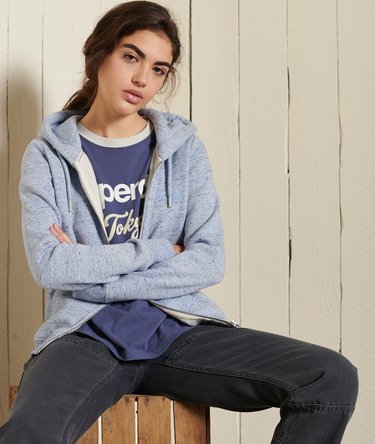 Vintage Logo Embroidered Zip Hoodie Image 1