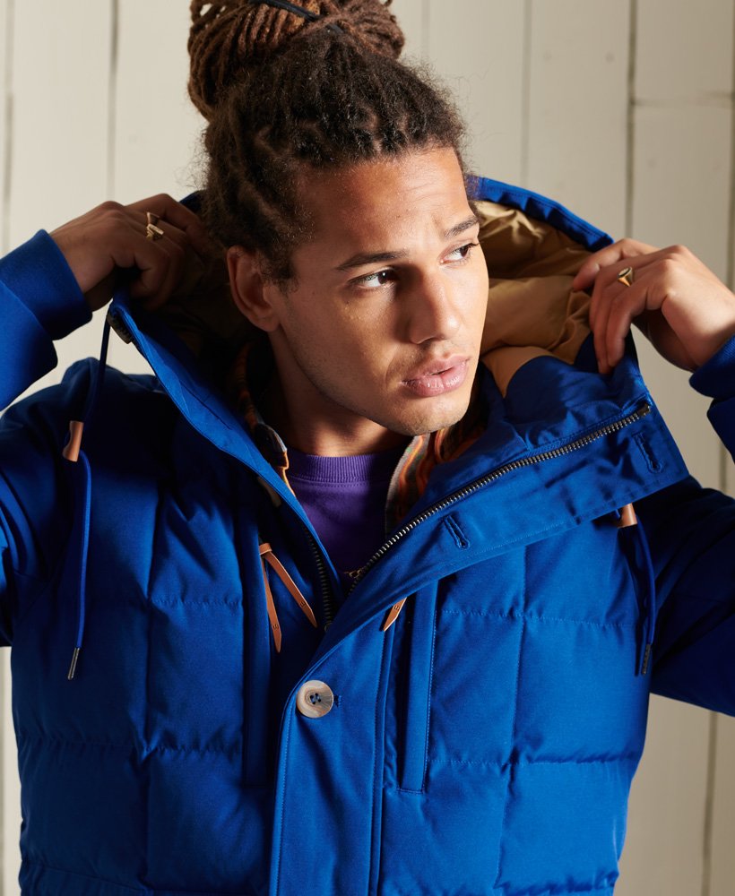 mens Mountain Expedition Parka Coat in MAZARINE BLUE | Superdry UK
