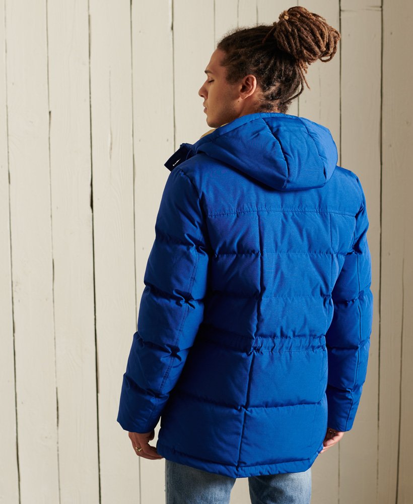 mens Mountain Expedition Parka Coat in MAZARINE BLUE | Superdry UK
