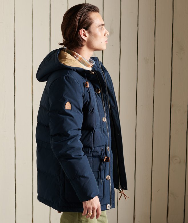 mens Mountain Expedition Parka Coat in Eclipse Navy Superdry CA-EN