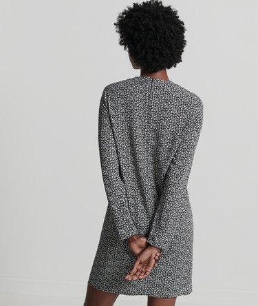 Long Sleeve Woven Mini Dress Image 3