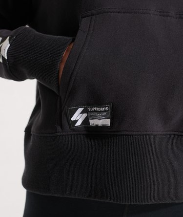Code Logo Tape Crop Hoodie Image 6