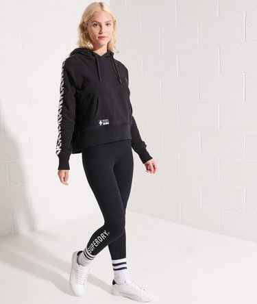 Code Logo Tape Crop Hoodie Image 2