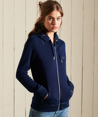 Vintage Logo Embroidered Zip Hoodie Image 1
