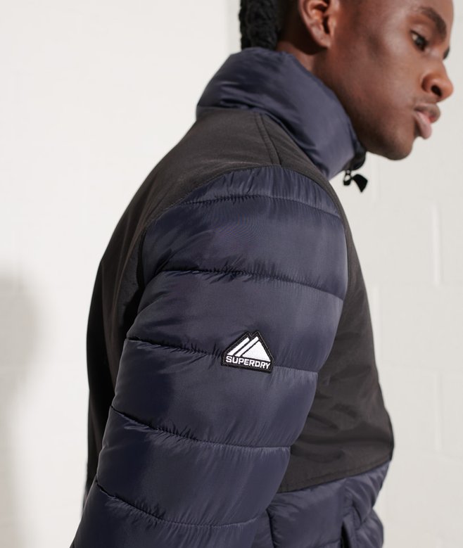 mens Non-hooded Expedition Puffer Jacket in Eclipse Navy Superdry UK