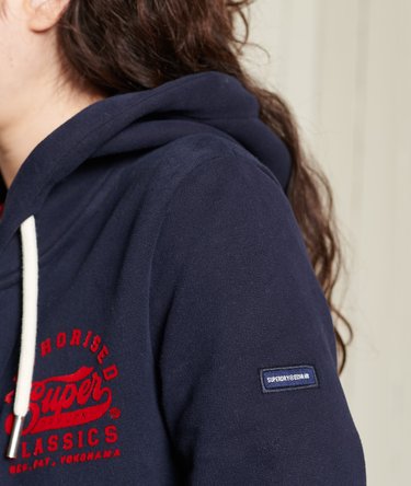 Script Style College Zip Hoodie Image 6