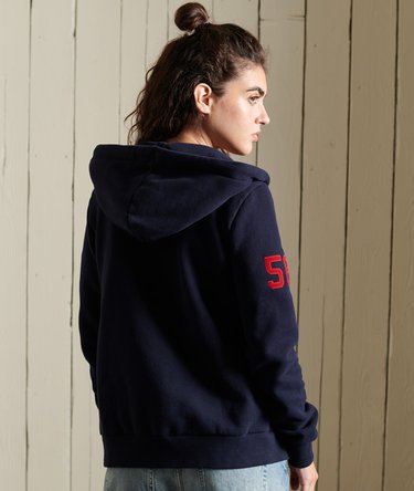 Script Style College Zip Hoodie Image 3