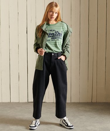 Vintage Logo Source Striped T-Shirt Image 2