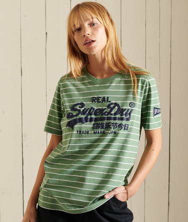 Vintage Logo Source Striped T-Shirt Image 1