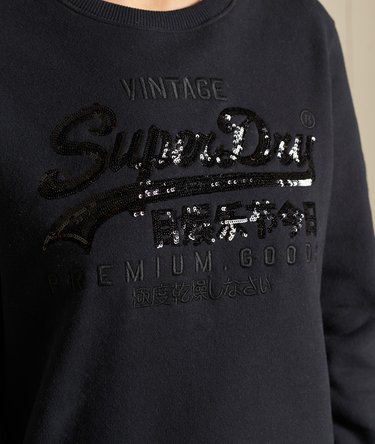 Ton sur ton Vintage Logo sweatshirt met ronde hals Image 4