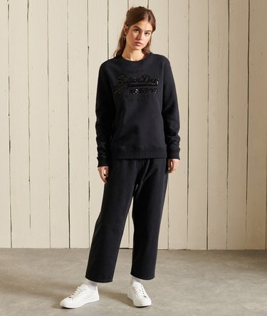 Ton sur ton Vintage Logo sweatshirt met ronde hals Image 3