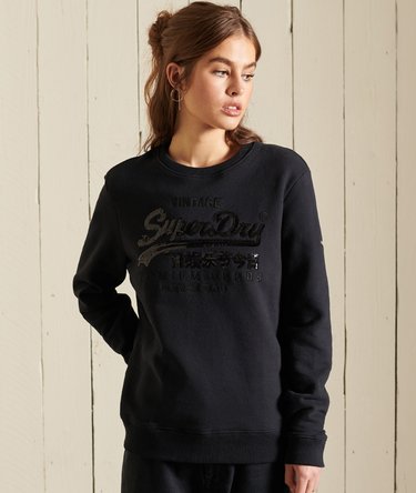 Ton sur ton Vintage Logo sweatshirt met ronde hals Image 1