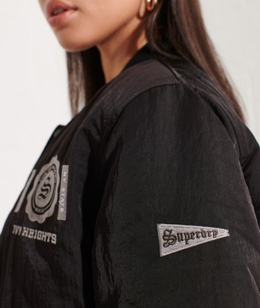 Oversized College Baseball Jacket Image 6