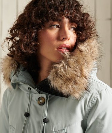 Hooded Faux Fur Down Parka Coat Image 6